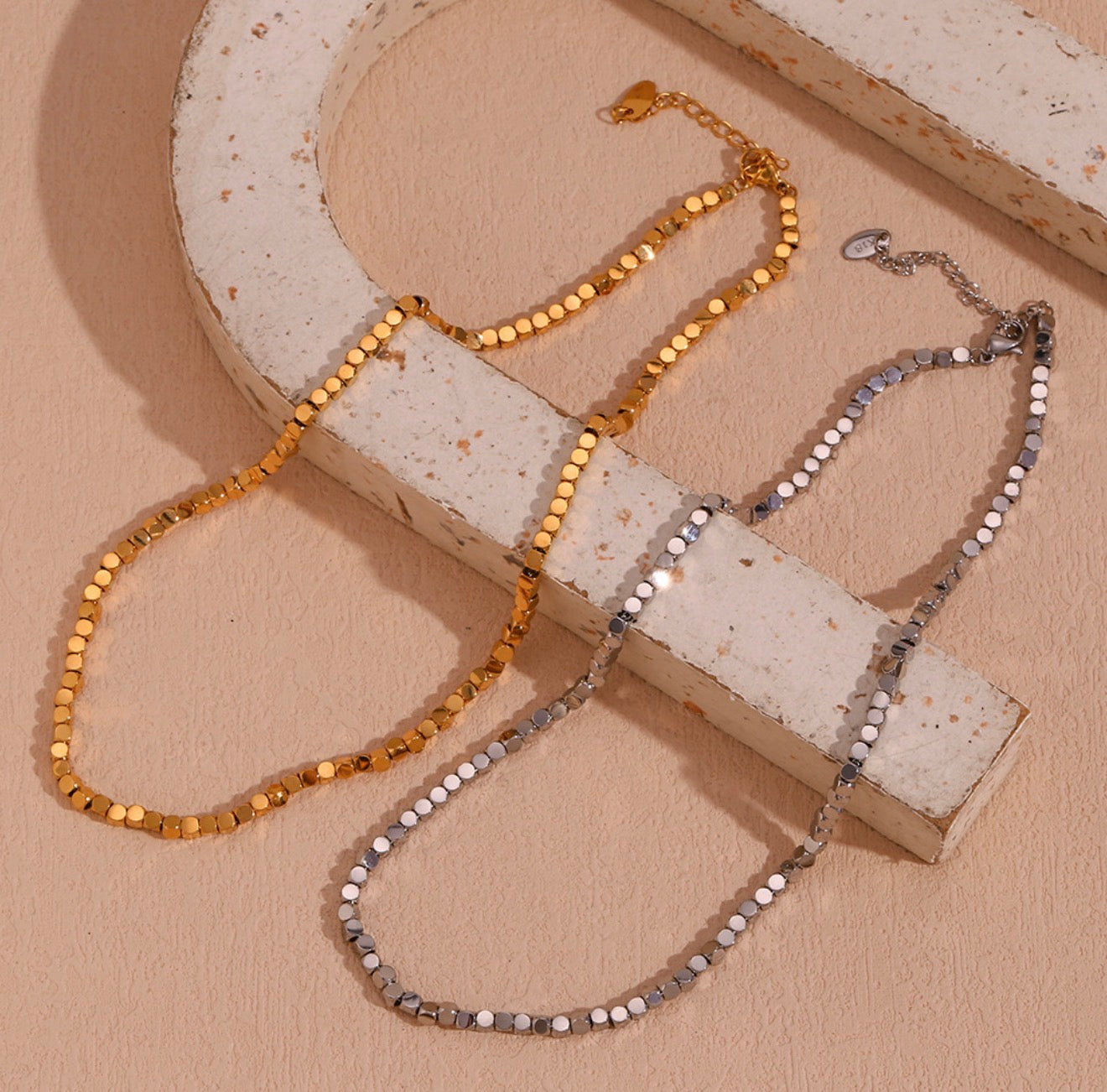 Cube Bead Necklace