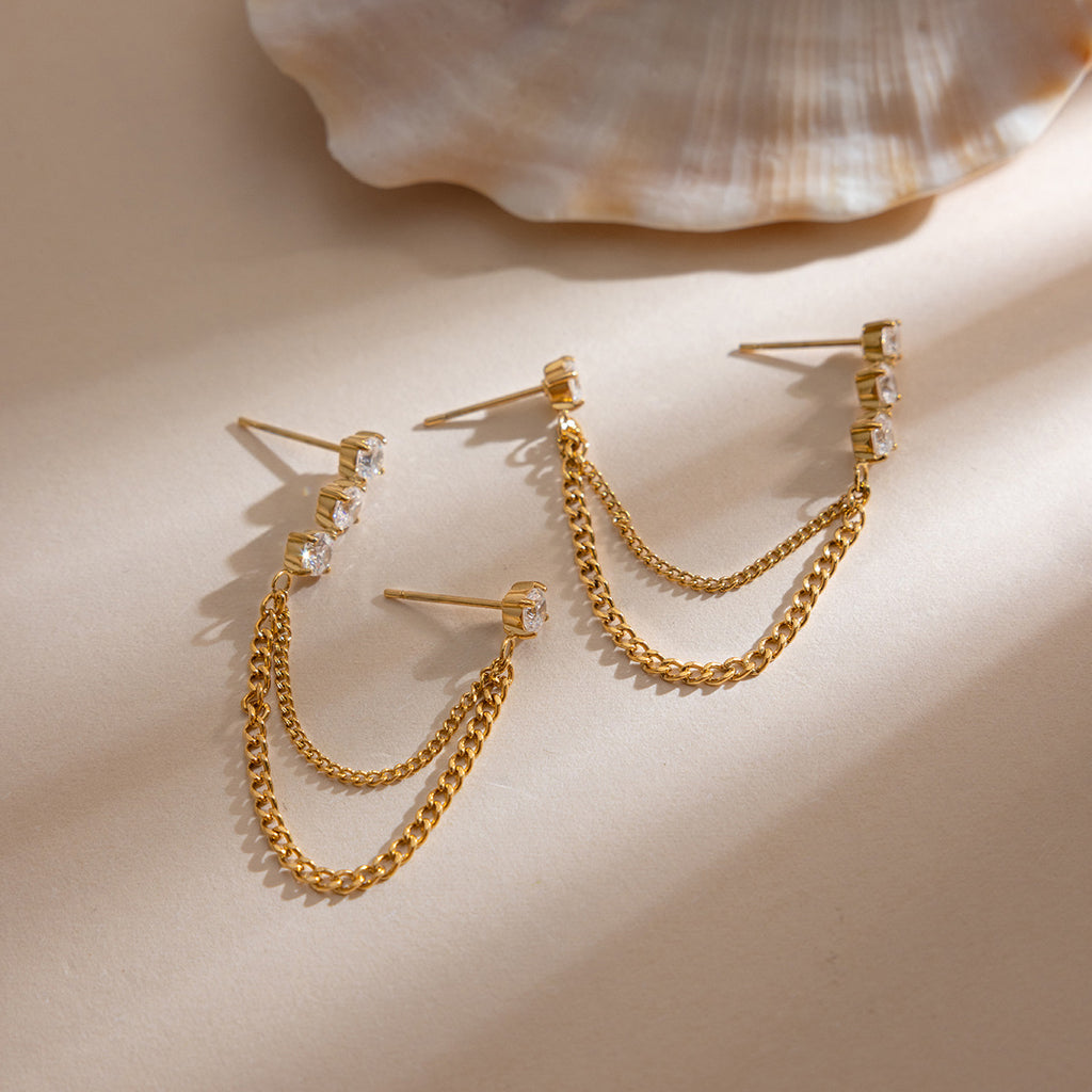 Chain Climber Earrings