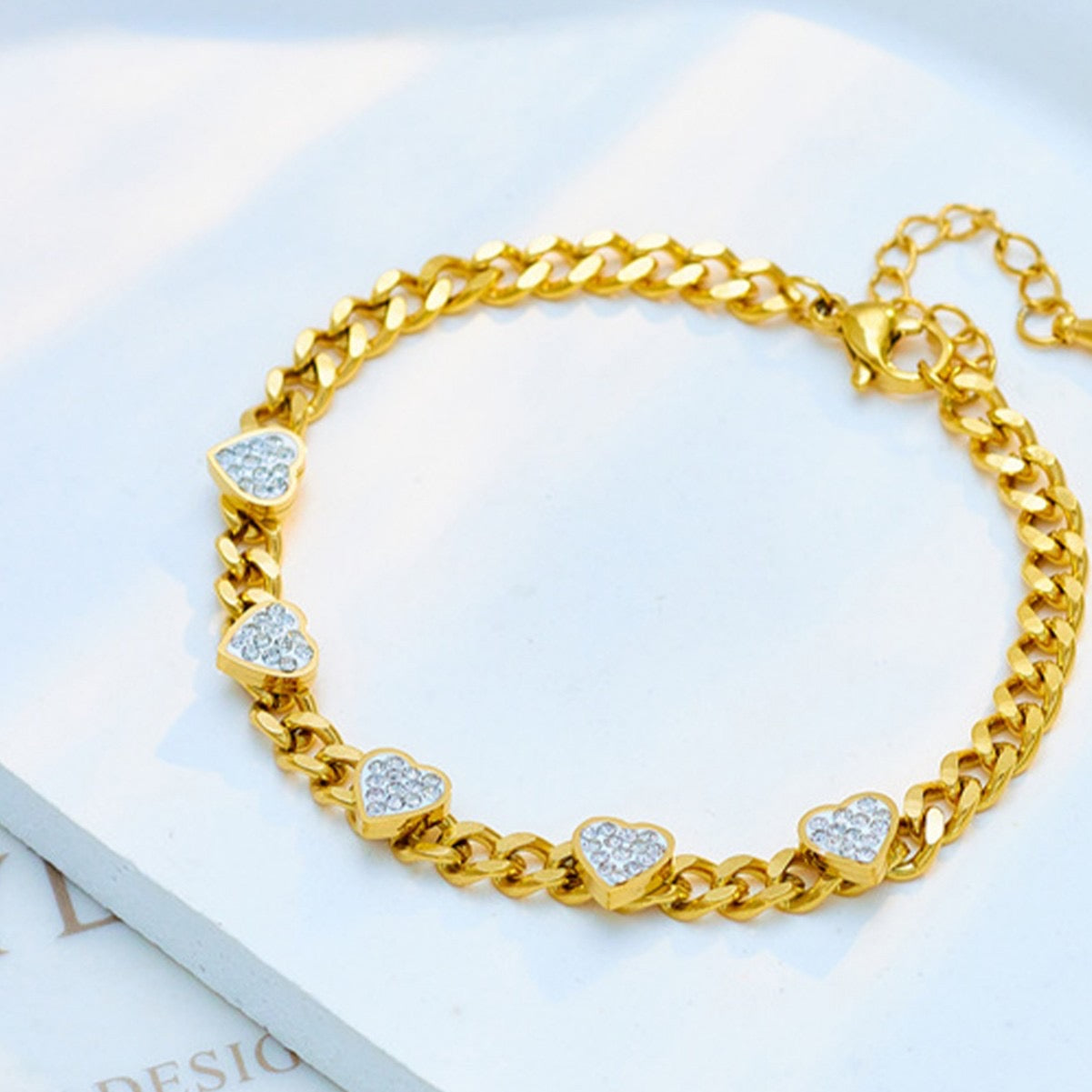 Heart Figaro Bracelet