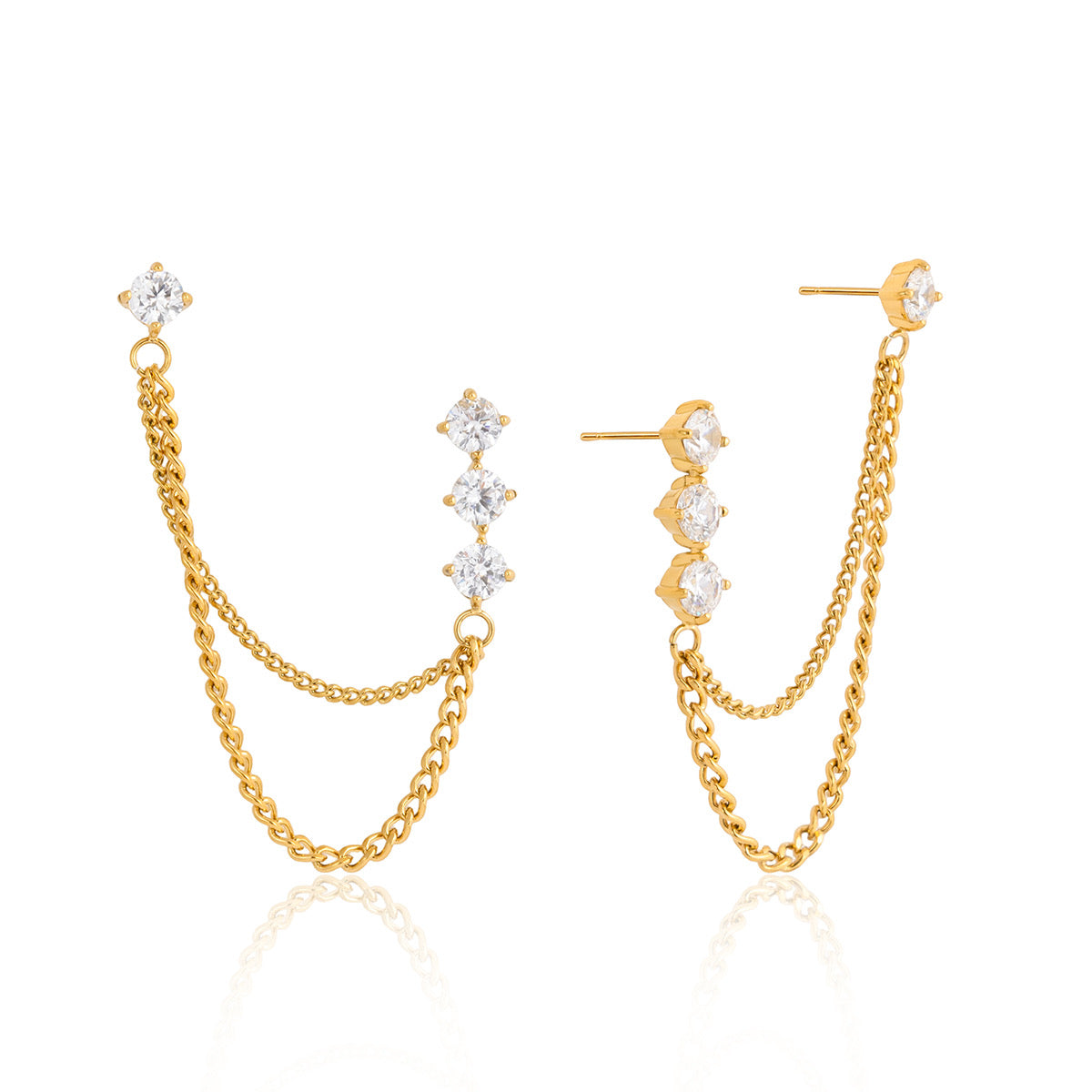 Chain Climber Earrings