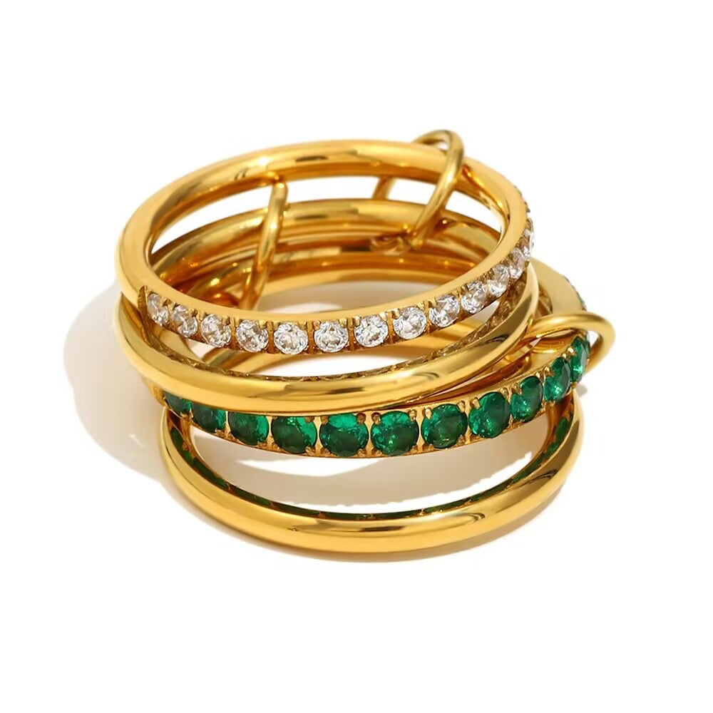 Emerald Buckle Ring