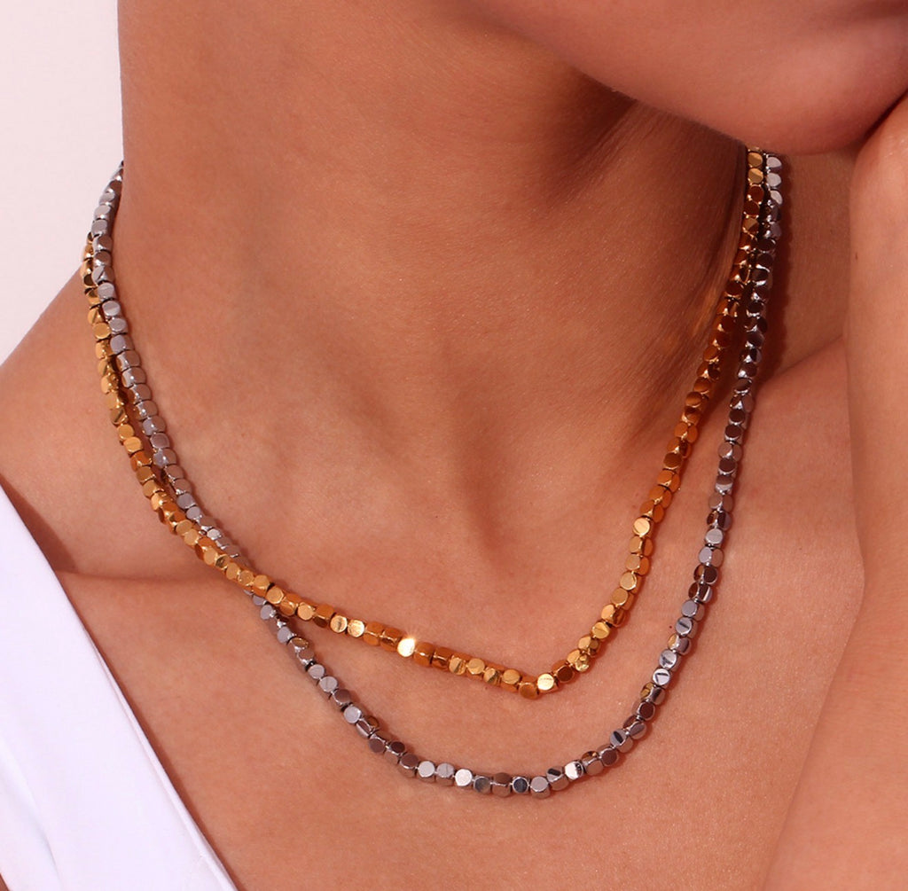 Cube Bead Necklace