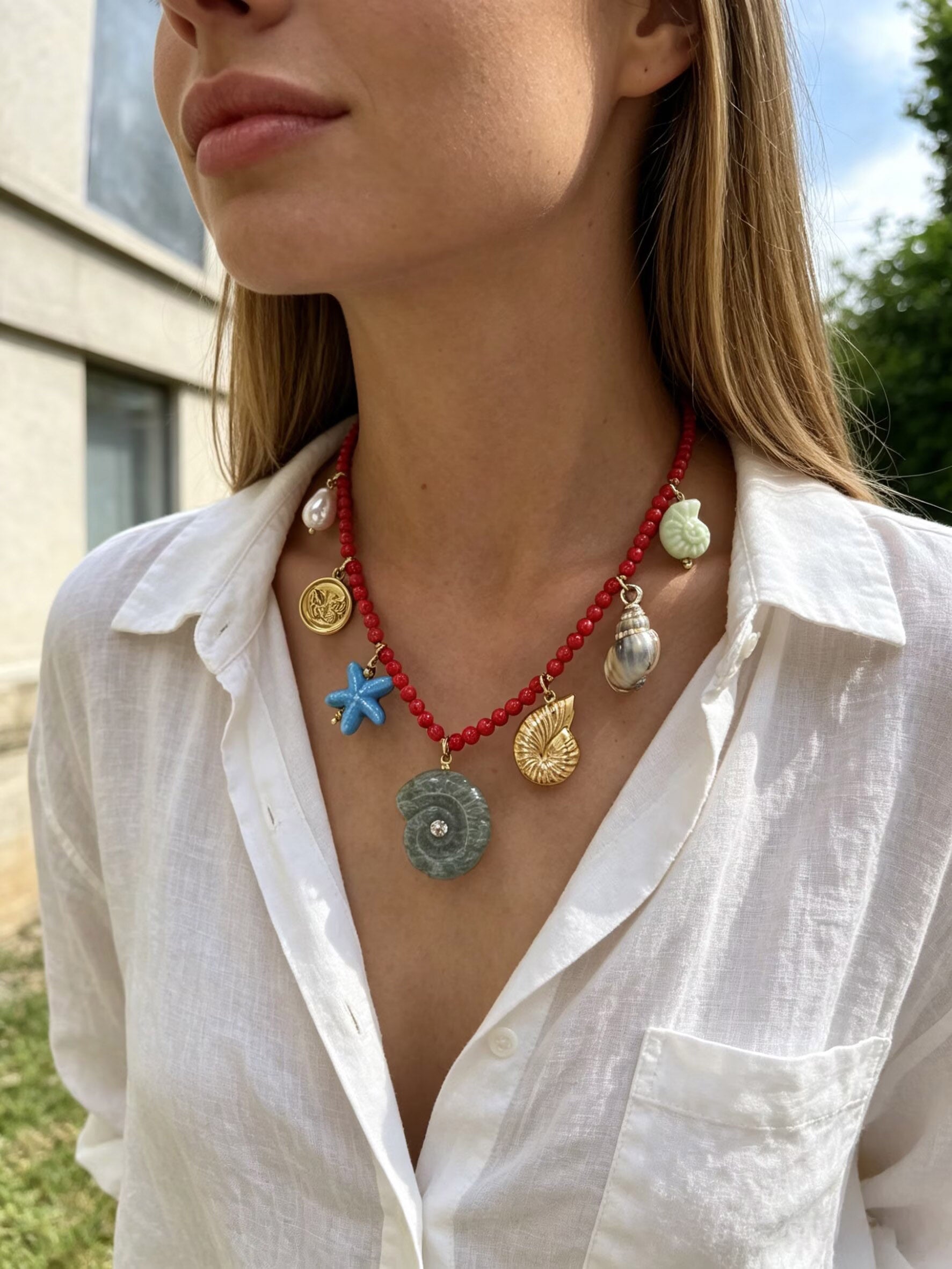 Coralia Charm Necklace
