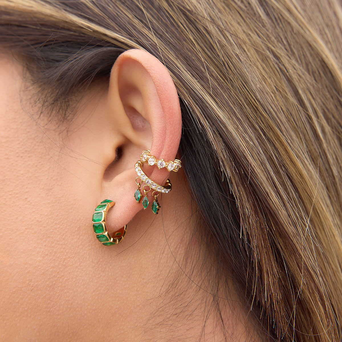 Green Glow Hoops