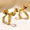Bow Gold Earrings