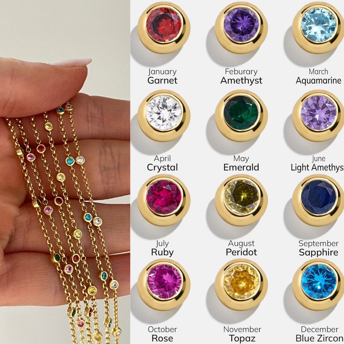 Birthday Stone Bracelet