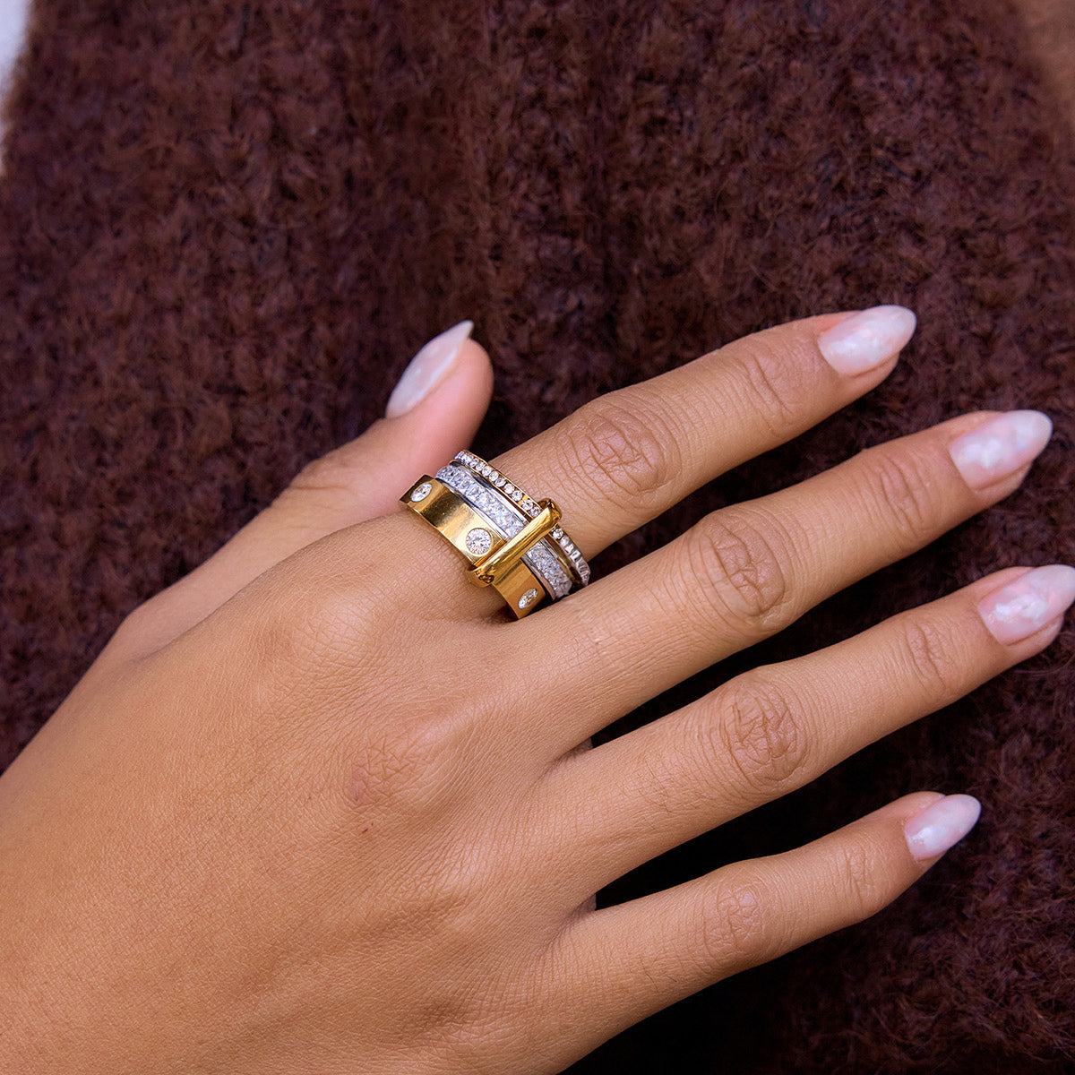 Golden Buckle Ring